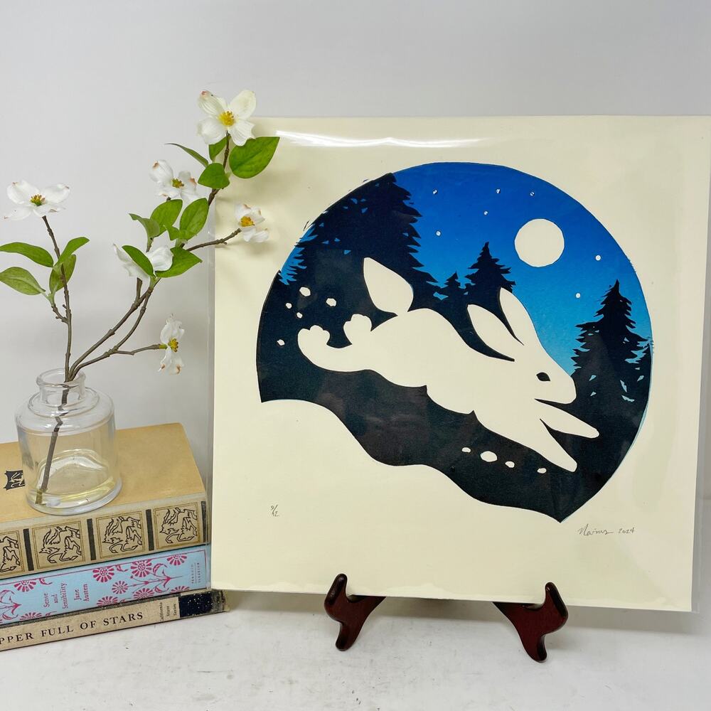 Peter Nevins Print Numbered 9/12 Quick Like The Bunny Moon